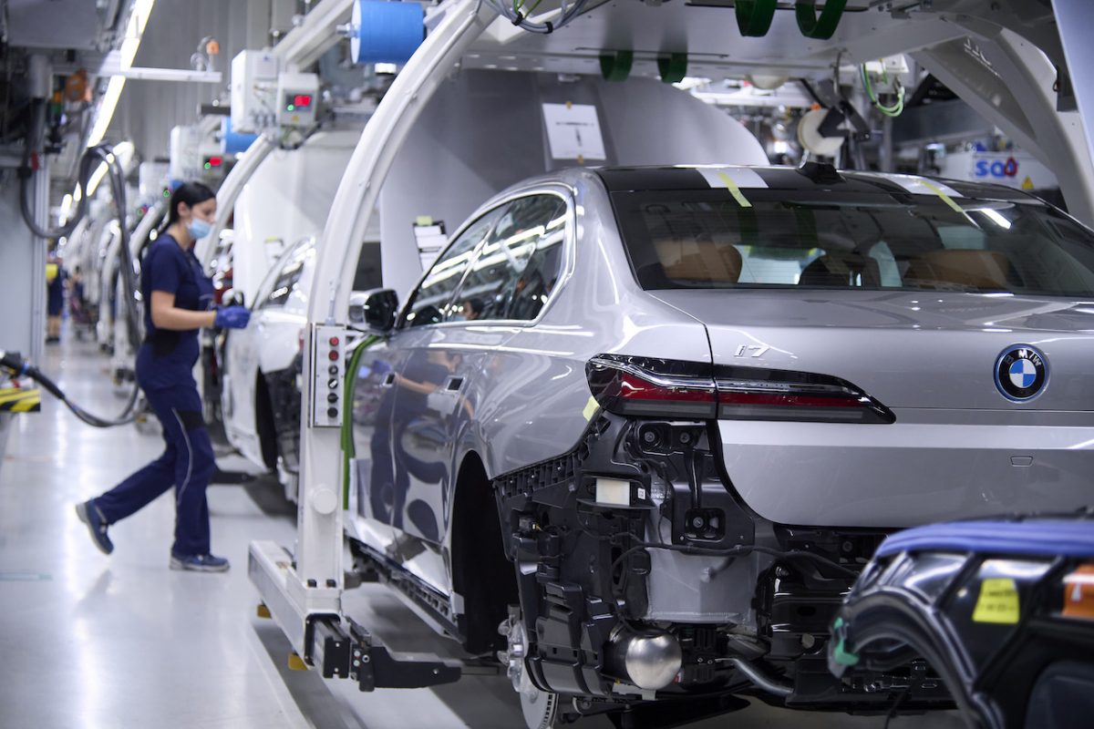 Car on assembly line