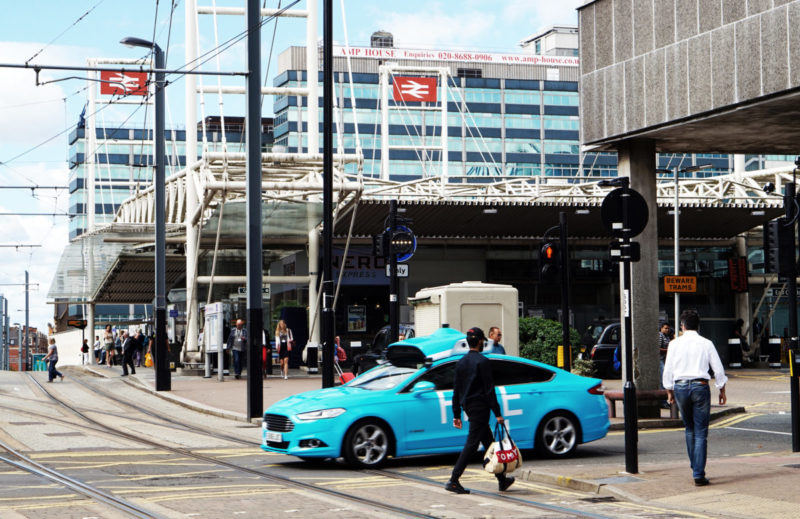 Five autonomous vehicle intersection