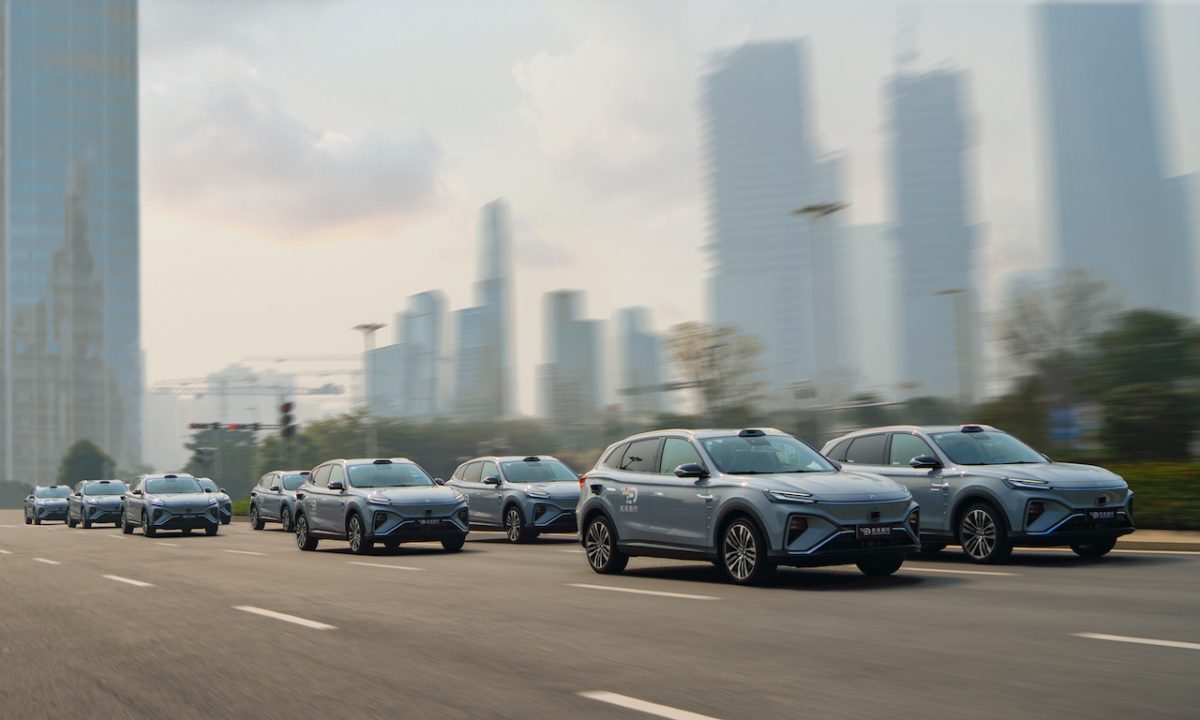 AVs driving on a Chinese road