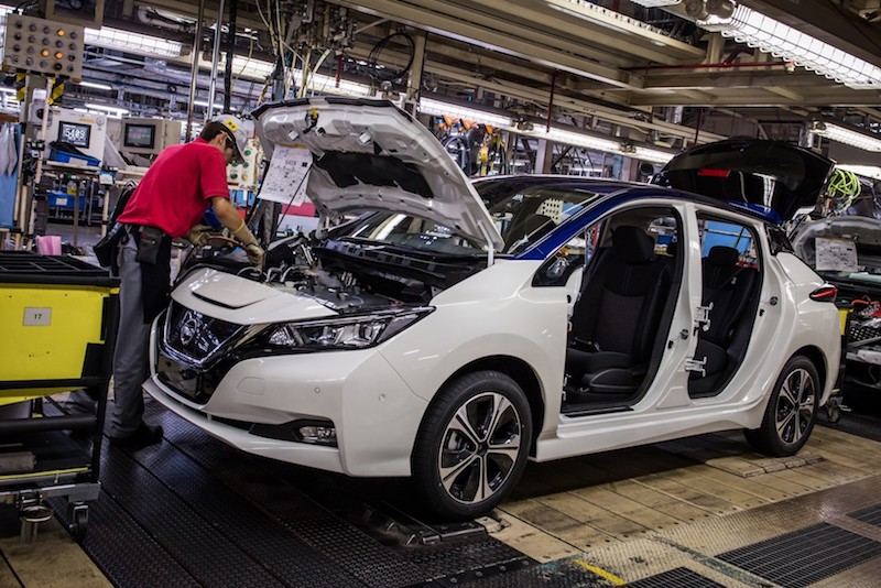 Nissan LEAF produced at Smyrna, Tennessee, USA and Sunderland, UK