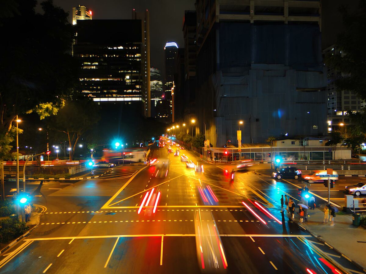 Singapore night traffic high res