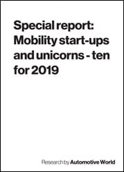 Special report: Mobility start-ups and unicorns - ten for 2019