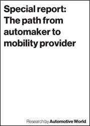 Special report: The path from automaker to mobility provider