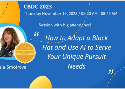 Olessia Smotrova to Speak at APMP’s CBDC 2023: Adapting Black Hat and Leveraging AI for Unique Pursuit Needs